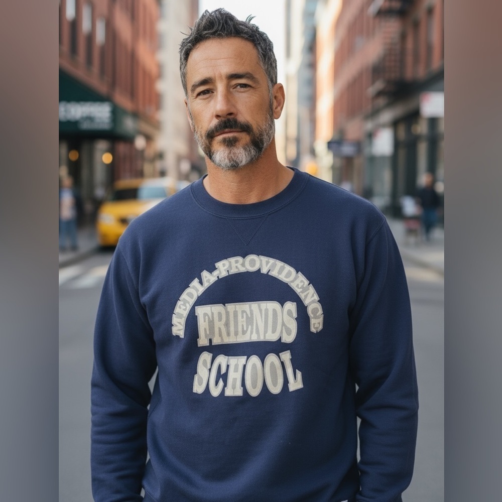 VTG retro Men’s Vintage Sweatshirt Media-Providence Friends School old school - Picture 2 of 8